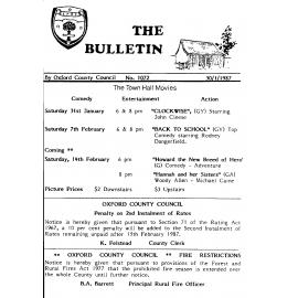 Oxford Bulletin 1987