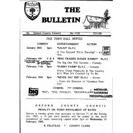 Oxford Bulletin 1989