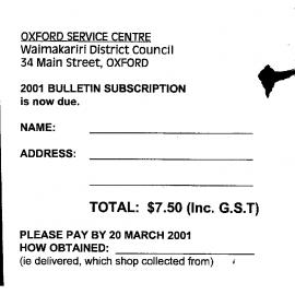 Oxford Bulletin 2001