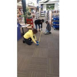 Social Distancing Preparations at the Rangiora Library, 22 May 2020