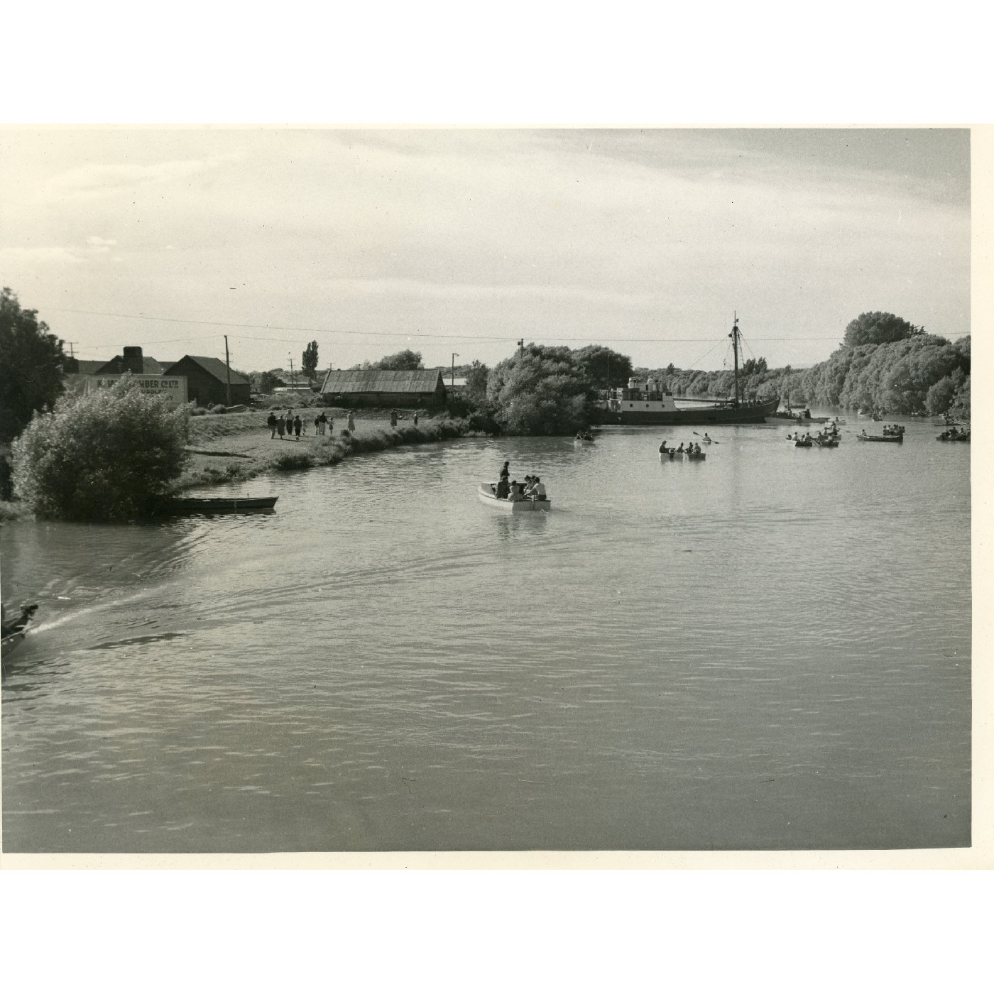 The coastal motor ship "Paroto" at Kaiapoi