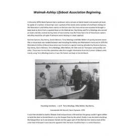 Waimakariri-Ashley Lifeboat Association's history