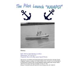The pilot launch "Kaiapoi"