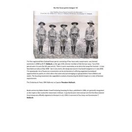 The first New Zealand Scout troop formed by Captain Theodore Mallasch, 1908