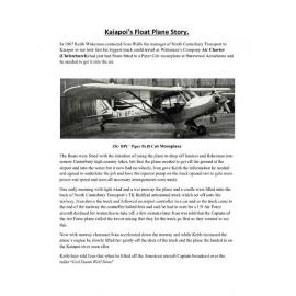 Kaiapoi's float plane story