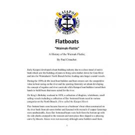 Flatboats  "Waimak-flatties" : a history of the Waimak-Flattie