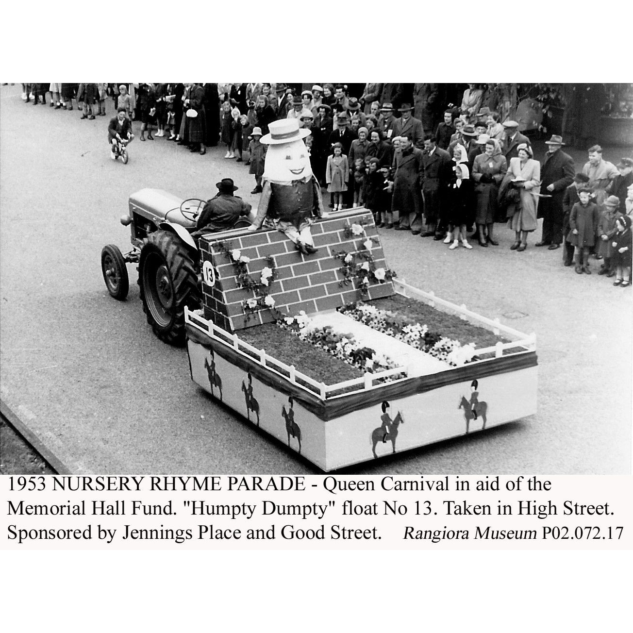  "Humpty Dumpty" Nursery Rhyme Parade, Rangiora, 1953